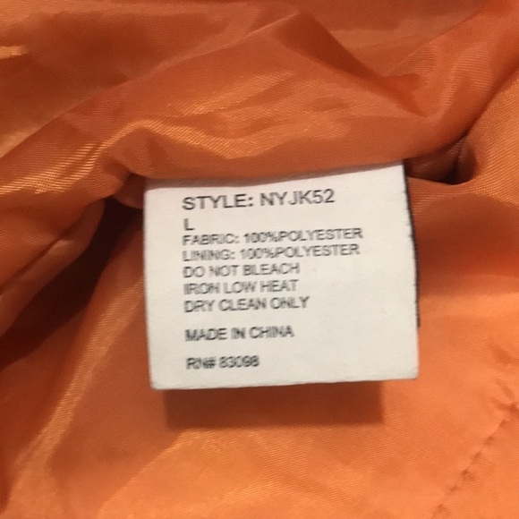 NYJK52 BOMBER JACKET W/PATCHES size L - Picture 12 of 15